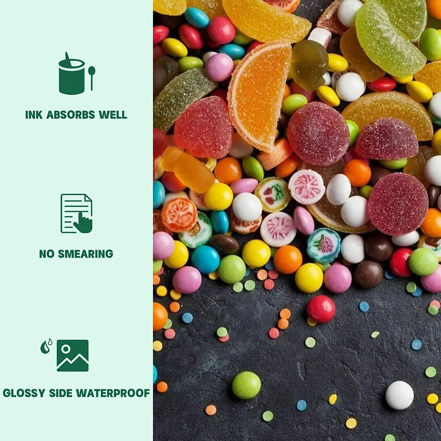 HTVRONT Glossy Inkjet Printer Photo Paper, Instant Dry Ink Fotos Paper, Pacotes Chip, 100 Folhas, 8.5X 11 Polegada, 135Gsm