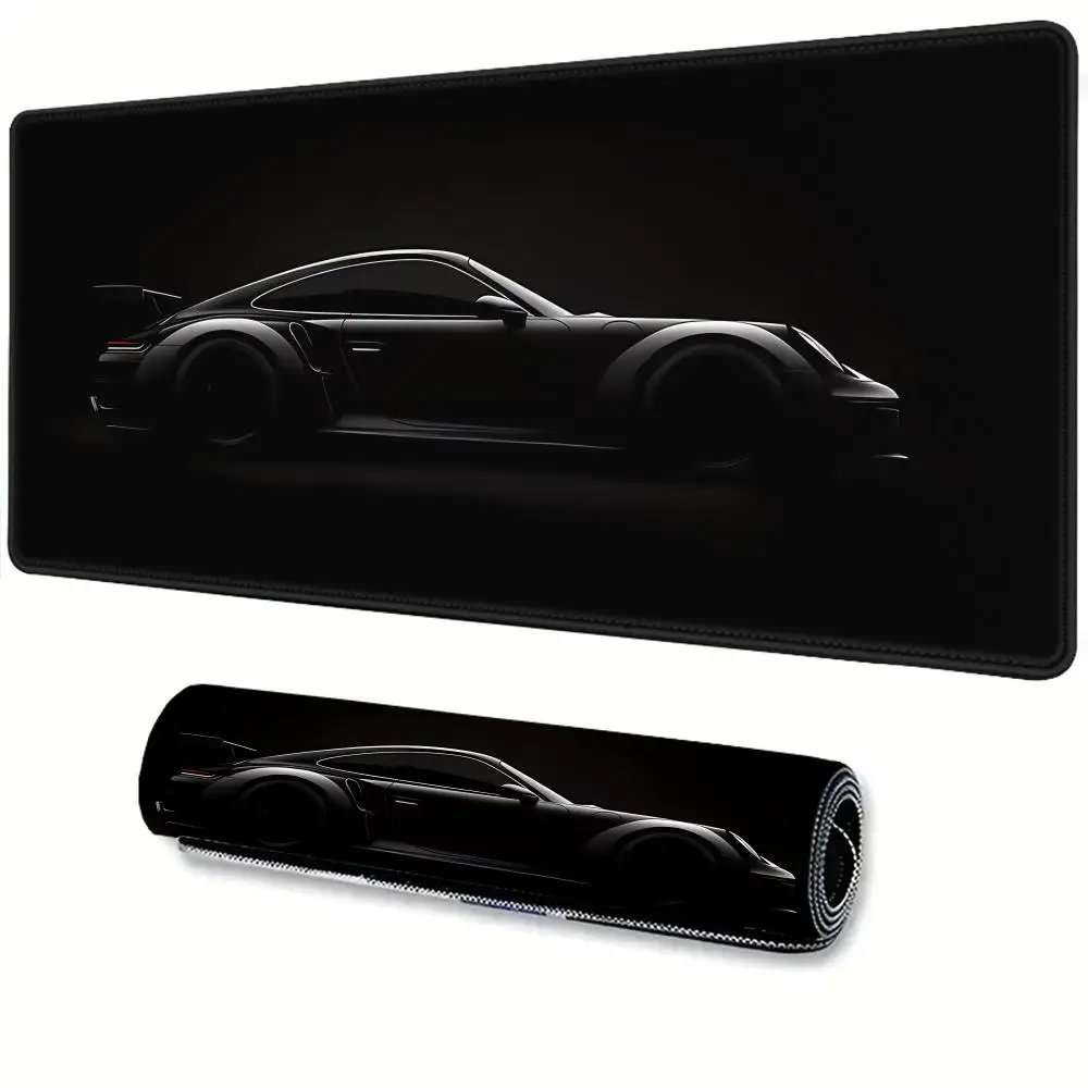 

Large Matte Black Gaming Mouse Pad Sports Car Design Anti-Slip Rubber Base Desk Mat for Offices, Home, and Gaming Keyboards Mats
