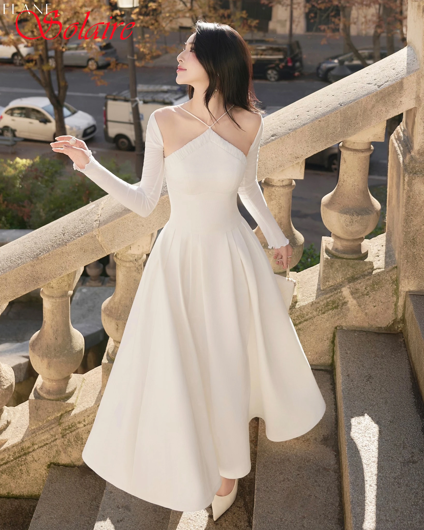 تخصيص ألف خط الخامس الرقبة طويلة الأكمام فستان سهرة أنيق الحديثة عالية الجودة فساتين المشاهير موضة فستان حفلة موسيقية حساسة #2