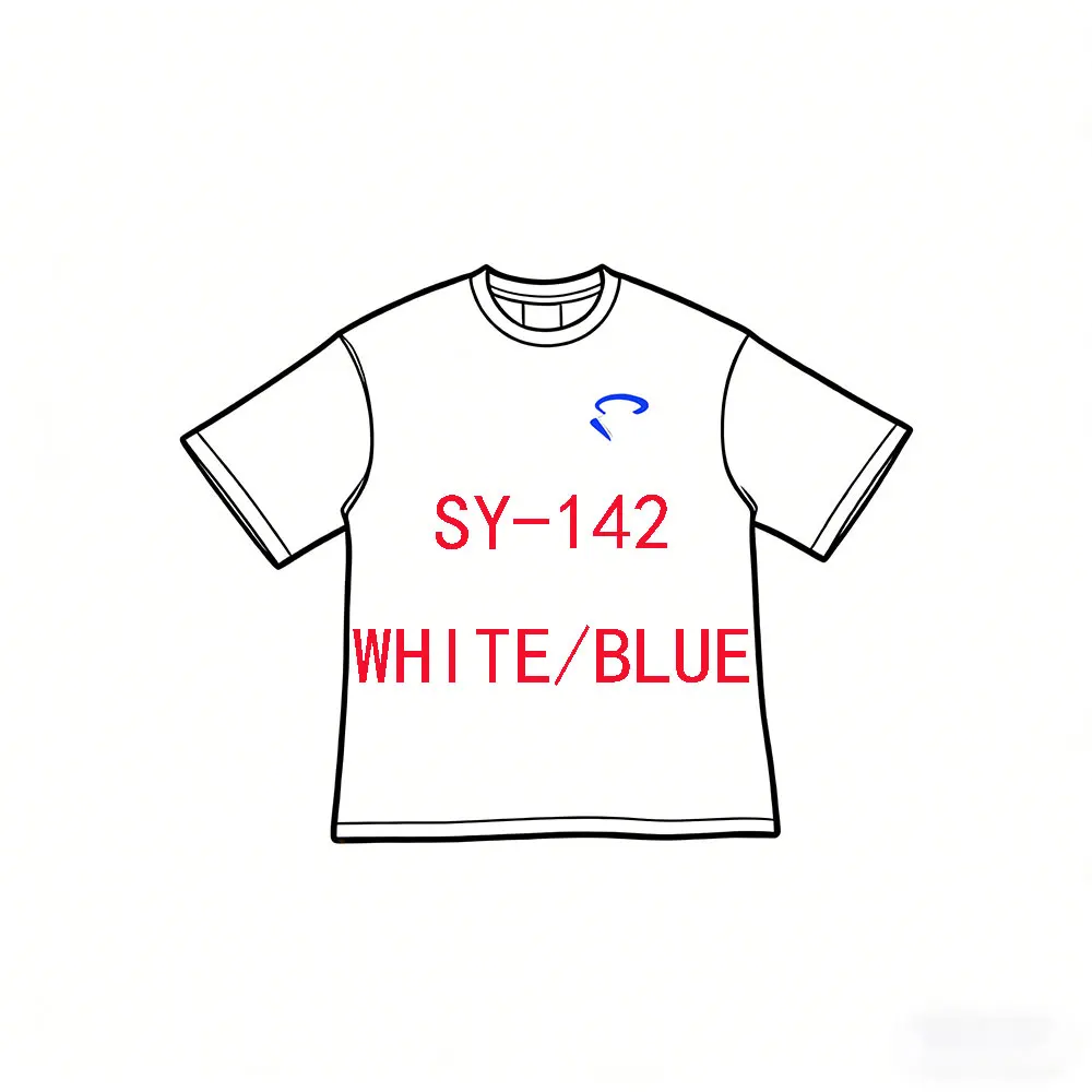 SY-141 142 143 Men's Cotton T-shirt Jogger T-shirt Summer Tracksuit Top Jersey PRINTED TEE-BLACK/PINK WHITEBLUE WHITE/BLACK