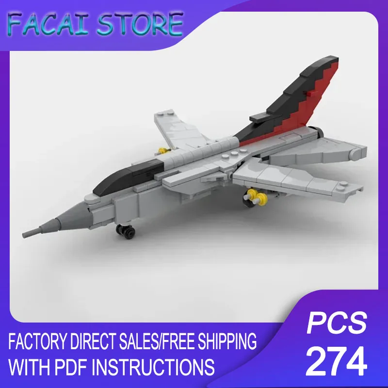 

Moc Building Block Military Series 1:72 Scale Panavia Tornado ADV F.3 Model Aircraft Technology Bricks DIY Assembly Fighter Toys
