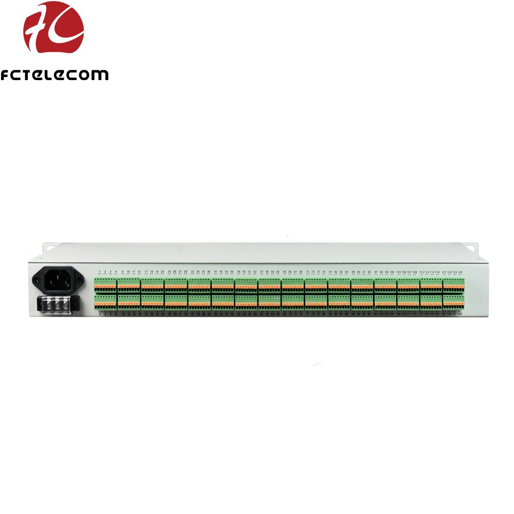 ラックマウント型 128 ポート ドライ コンタクト クロージャ オーバー イーサネット コンバータ