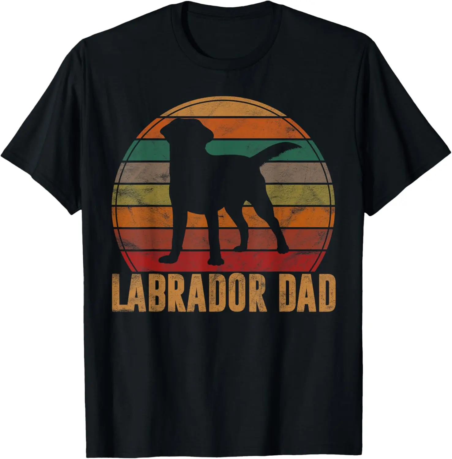 

Retro Labrador Dad Gift Dog Daddy Golden Black Lab Father T-Shirt