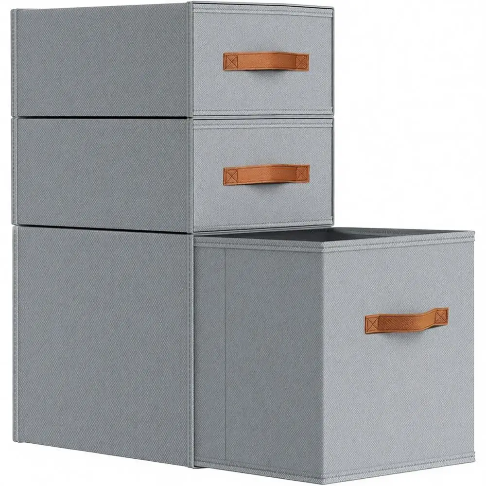

Stackable Storage Drawers Organizer Clothes Underwear Sweaters Collapsible Bins Wardrobe Bedroom Shelves