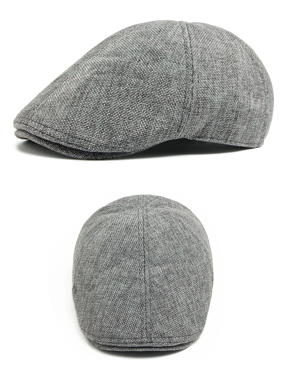 Neue Sommer Leinen Baskenmütze Männer Sonnenblende Flachen Hut Frauen Mode Berets Atmungsaktive Zeitungsjunge Mütze Luxus Vintage Caps Unisex – Detail 7