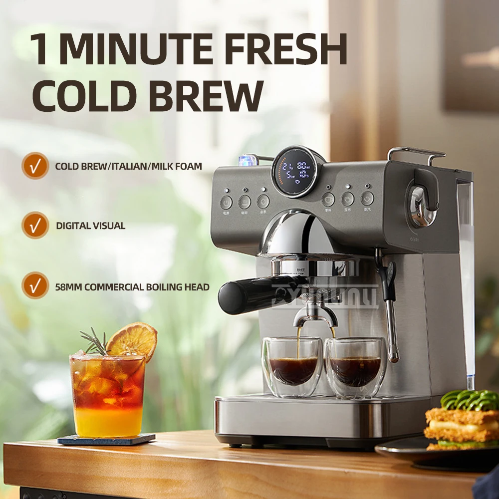 Electric Espresso Machine Coffee Maker Household Automatic Steam Milk Frother Espumadores De Leche Kaffeemaschine