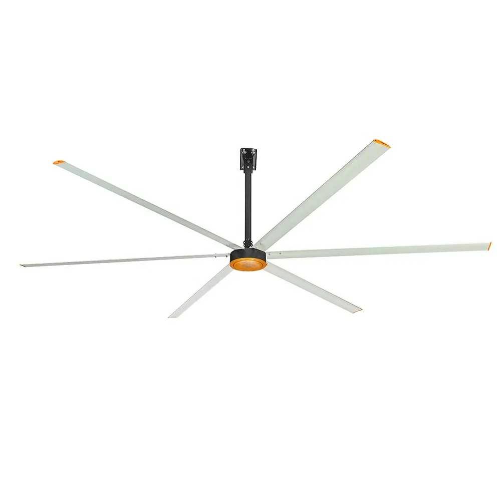 Large Air 24FT 7.3M Large HVLS Ceiling fan  PMSM DC Motor Industrial Fans  for Ceiling Install