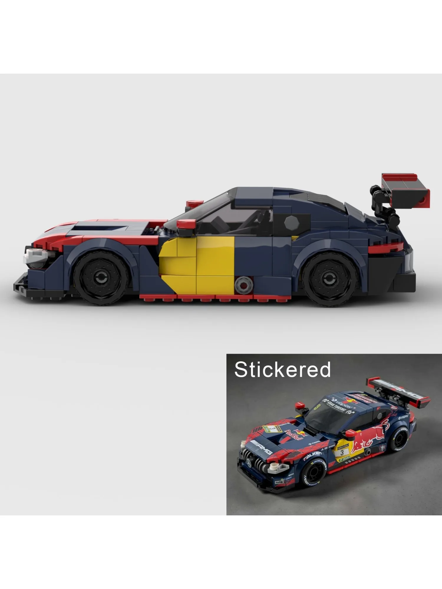 Technische GT3 Supercar Bausteine MOC-258495 Verstappen Rennwagen Sportwagen Modell Bausatz Spielzeug für Erwachsene Geschenke