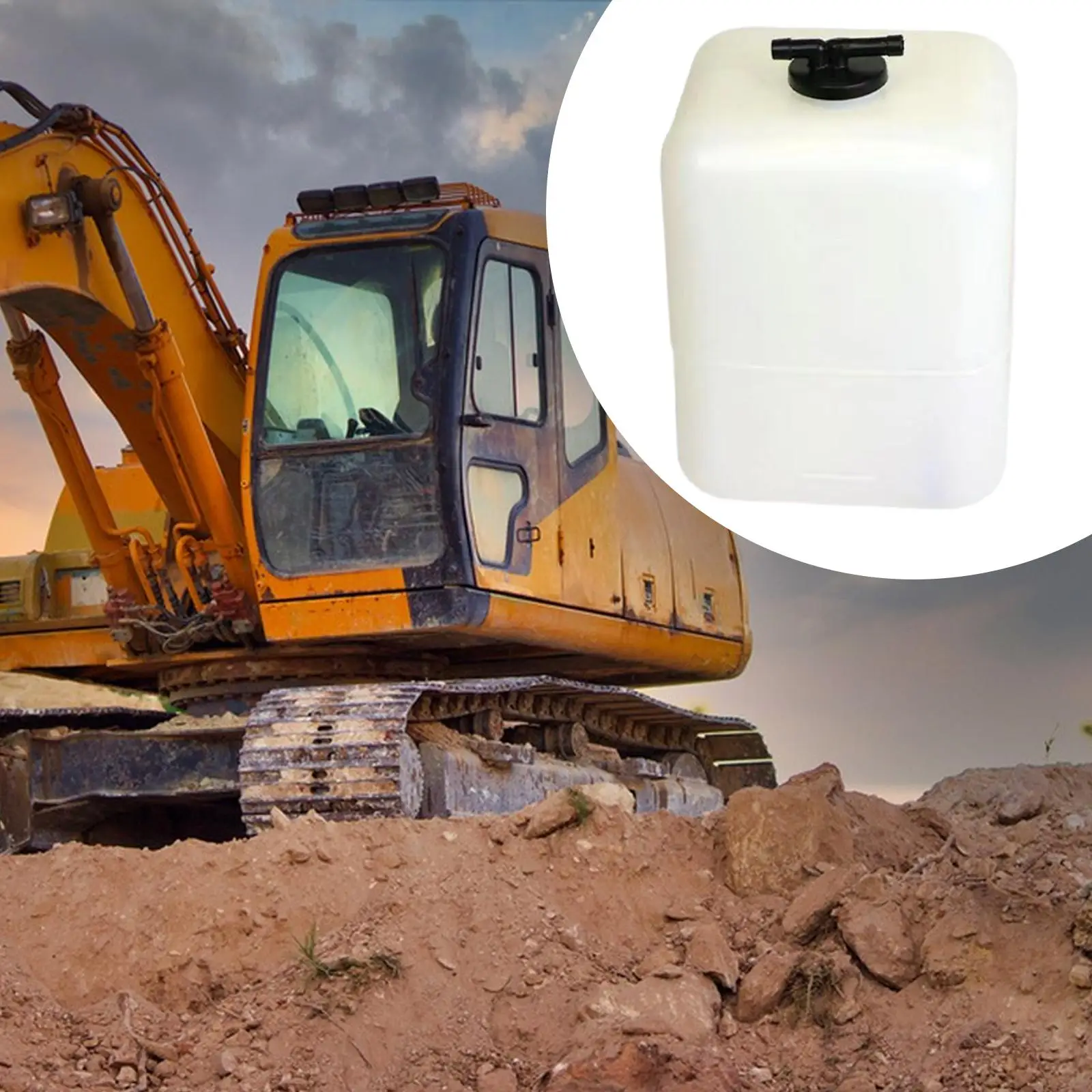 Переливный бак охлаждающей жидкости экскаваторов 7,9 x 5,7 дюйма для SY 135-8 215-8 235-8