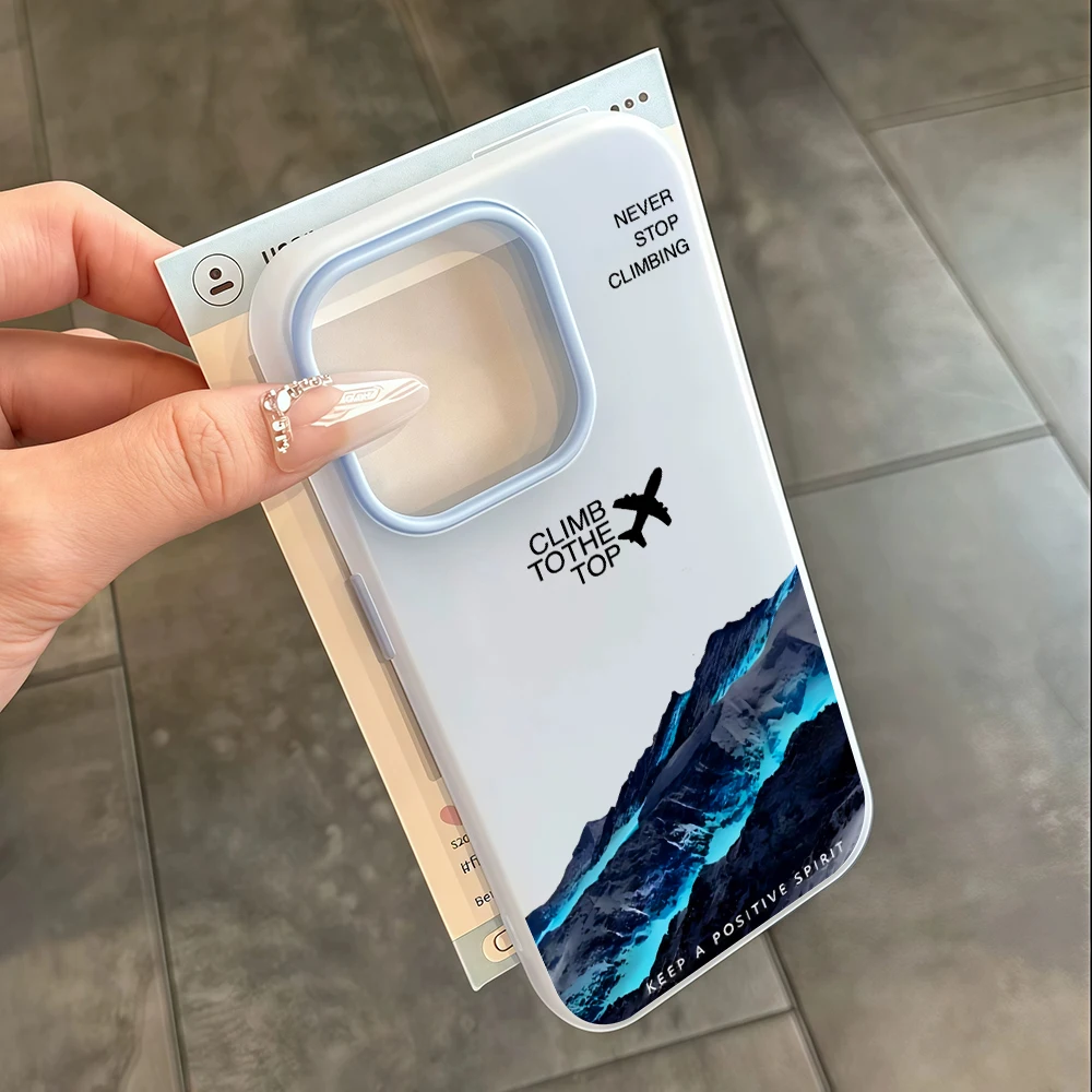 für iPhone 17 16 14 15 11 12 13 Pro Max 7 8 15 16 Plus 17 Air Hüllen Mountain Peak Aircraft Handyhülle Stoßfeste Silikonhülle – Detail 7