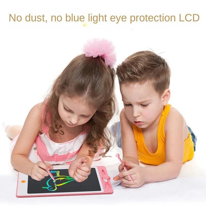 10 Inch LCD Handwriting Board Shell Graffiti Hand-Color Writing Board Eye Protection Drawing Board,Light Pink Easy To Use