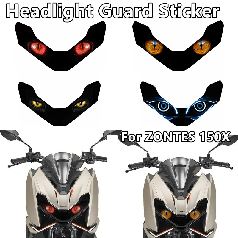 

Motorcycle Accessories Headlight Sticker For Zontes 150X 150x ZT150X 2026 Head Light Guard Protection Stickers