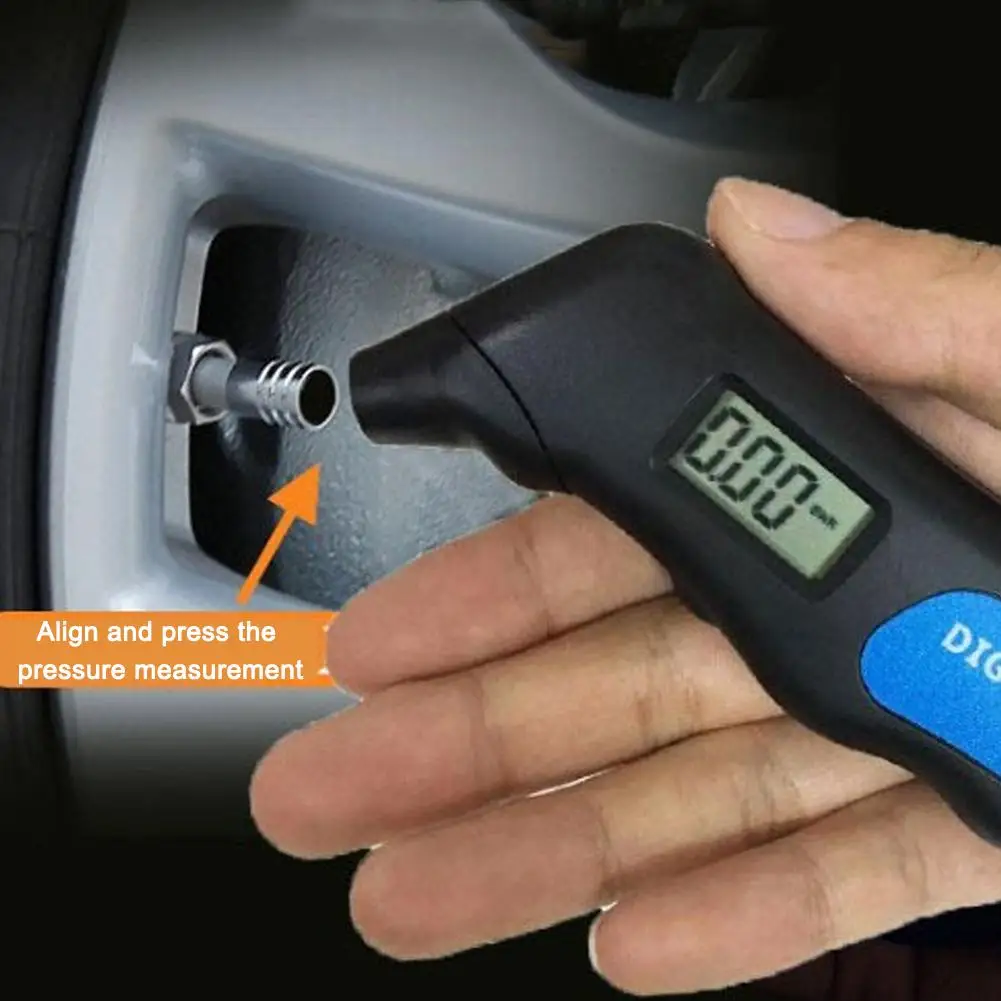 العالمي TH805 سيارة رقمية الإطارات قياس ضغط الهواء متر شاشة الكريستال السائل تستر لسيارة شاحنة دراجة نارية