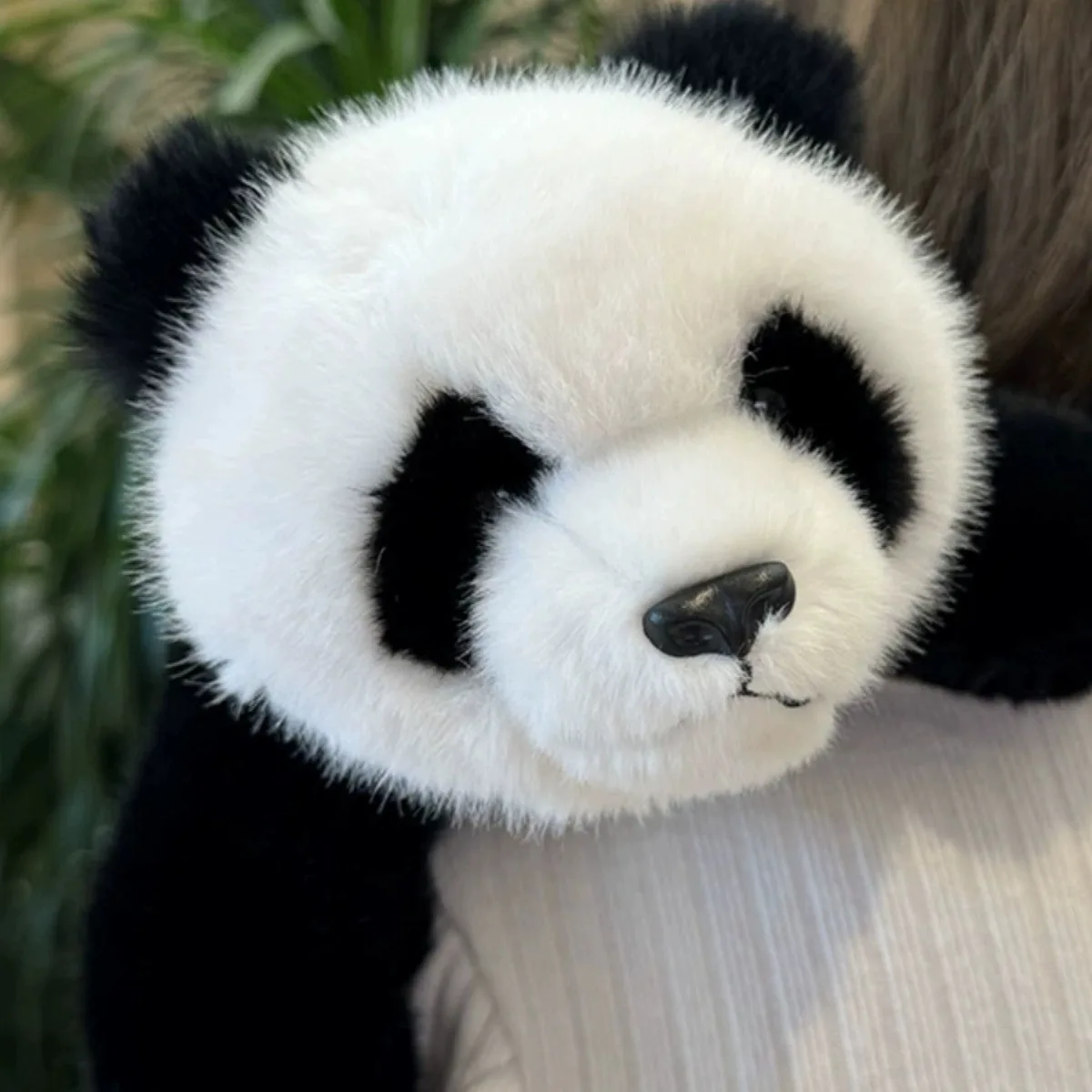 新しいふわふわ動物園リアルなパンダぬいぐるみ人形かわいいぬいぐるみ