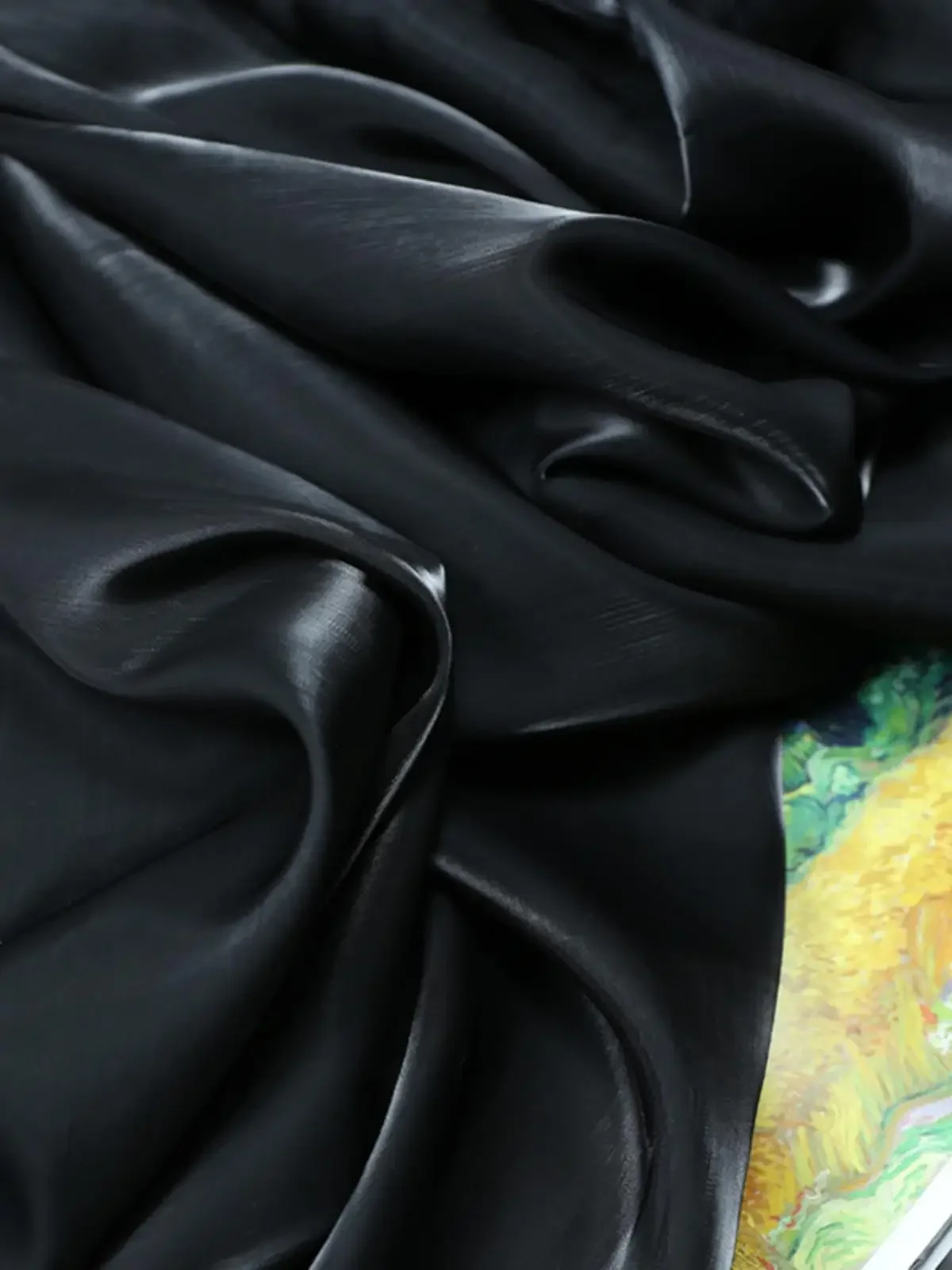 High End Water Gloss Glass Yarn Solid Color Black White Organza Fabric Silk Gloss Mesh for Wedding Dress Skirt Making