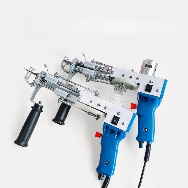 Imagen 3: Pistola para mechones, telar para alfombras azul con forro polar y lazo de corte 2 en 1