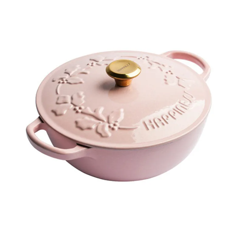 

KITCHJOY 23 см эмалированная чугунная голландская духовка 2,8 л, тяжелая кастрюля для супа, кастрюля для выпечки хлеба и тушения, тушеная кастрюля с антипригарным покрытием