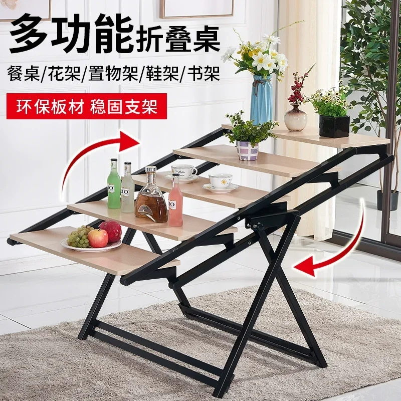 Wall hanging multi-functional folding dining table rack household small apartment retractable universal new deformation locker