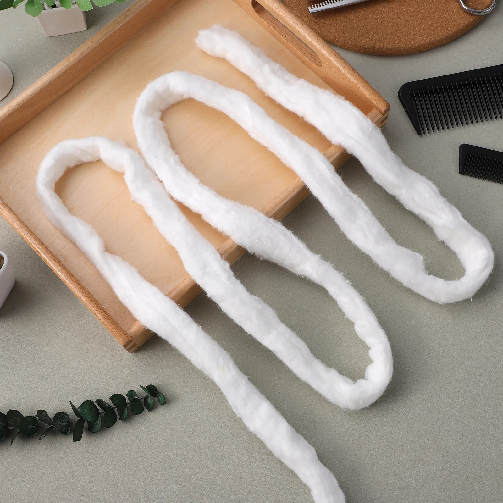 Strisce di palline di cotone Cuscinetti facciali bianchi morbidi per la rimozione del trucco Cura della pelle Applicazione toner Parrucchiere Uso manicure