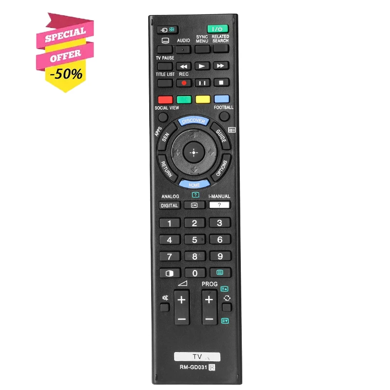 

RM-GD031 Remote Control For Sony TV KDL-32W700B KDL-40W600B KDL-42W700B KDL-42W800B KDL-42W807B KDL-48W600B KDL-50W700B