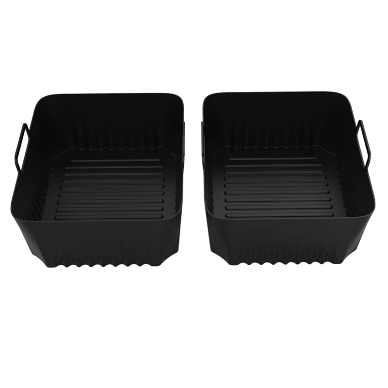 2Pcs Air Fryer Silicone Liners for Ninja AF500 Air Fryer Non-Stick Air Fryer Basket Accessories Reusable AirFryer Liners