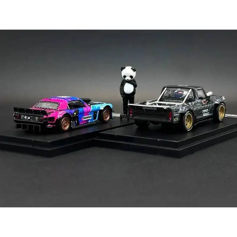 SW In Stock 1:64 Mustang Hoonicorn RTR F150 Hoonitruck Panda Figure Diecast Diorama Car Model Toy Street Warrior
