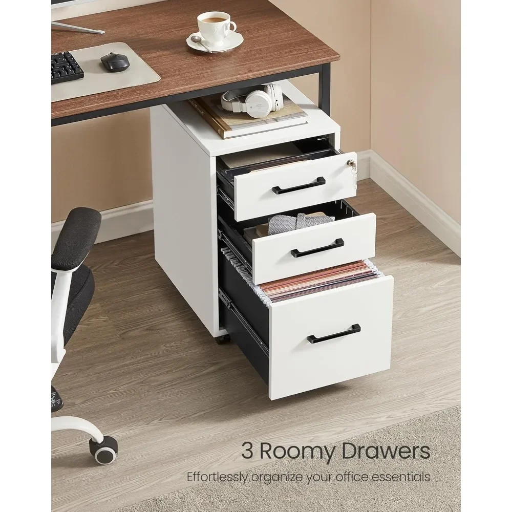 File cabinets, office filing cabinets with locks, pre-assembled, except wheels and handles, for A4, legal, letter size documents