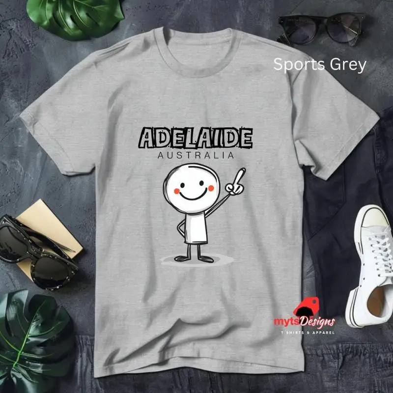 Футболка Аделаида, австралийский столичный город, милый сувенир с карикатурой «Маленький Оз», Сидней Мельбурн, Брисбен, больше
