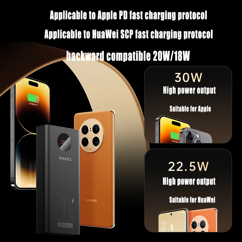 20000mAh Power Bank Rechargeable Notebook 30W Super Fast Charge Mini Large Capacity Can Get On The Plane