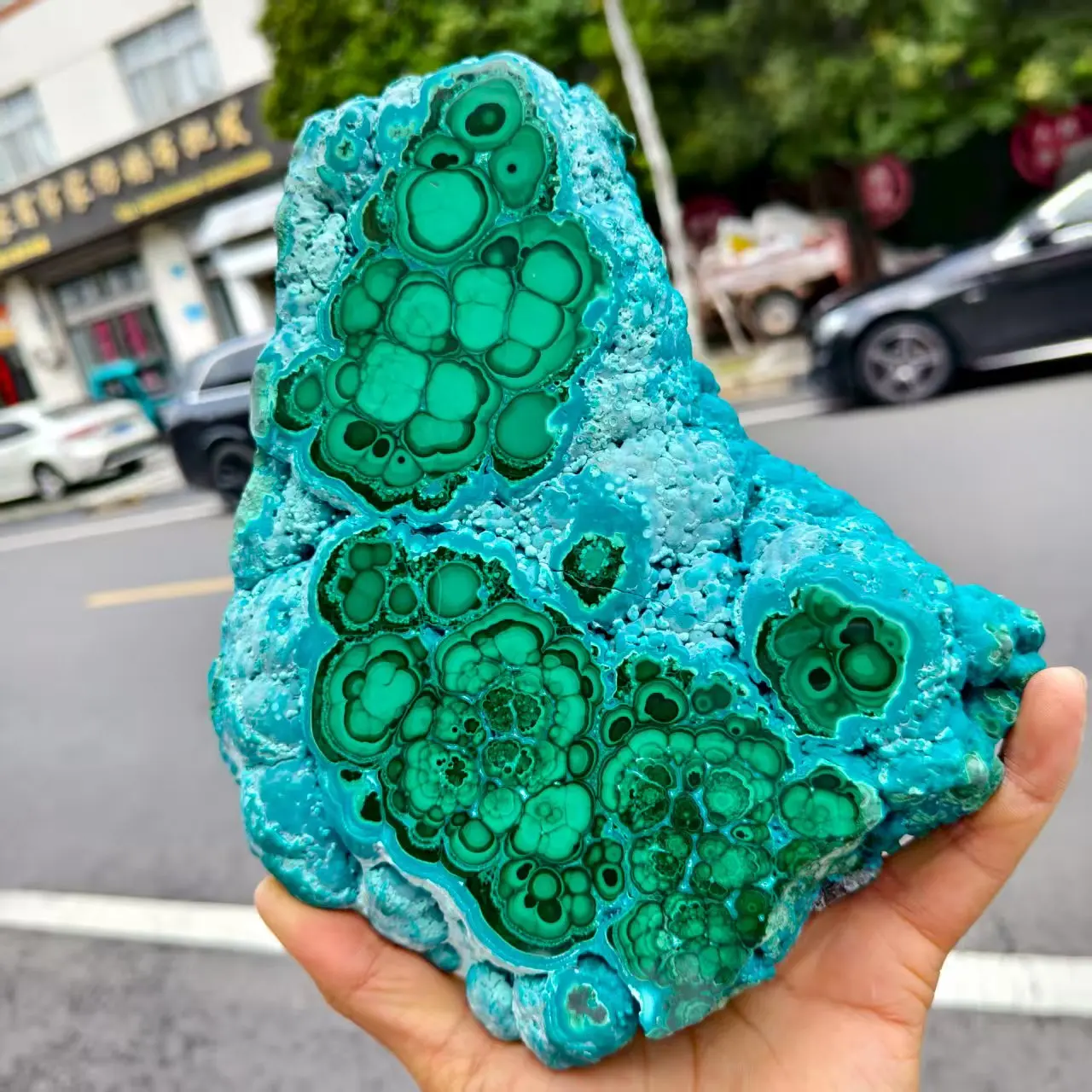 

Natural Formed! Blue Malachite Rough Stone, Quartz Crystal Blue Ore, Mineral, Spiritual Energy, Healing Stone