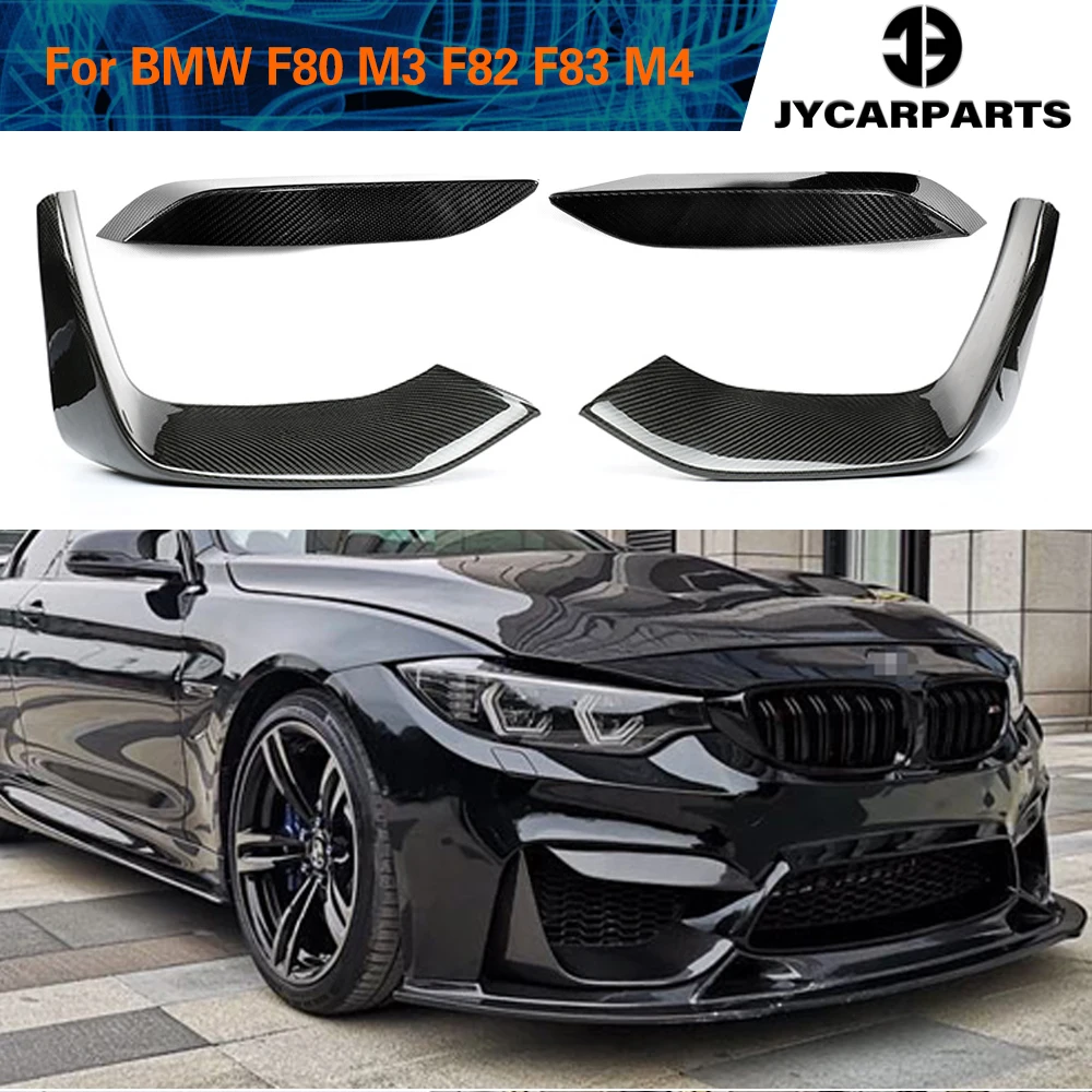 

Carbon Fiber Front Bumper Lip Splitters Fog Lamp Trims for BMW F80 M3 Sedan F82 F83 M4 Coupe Convertible 2014 - 2018 Canards