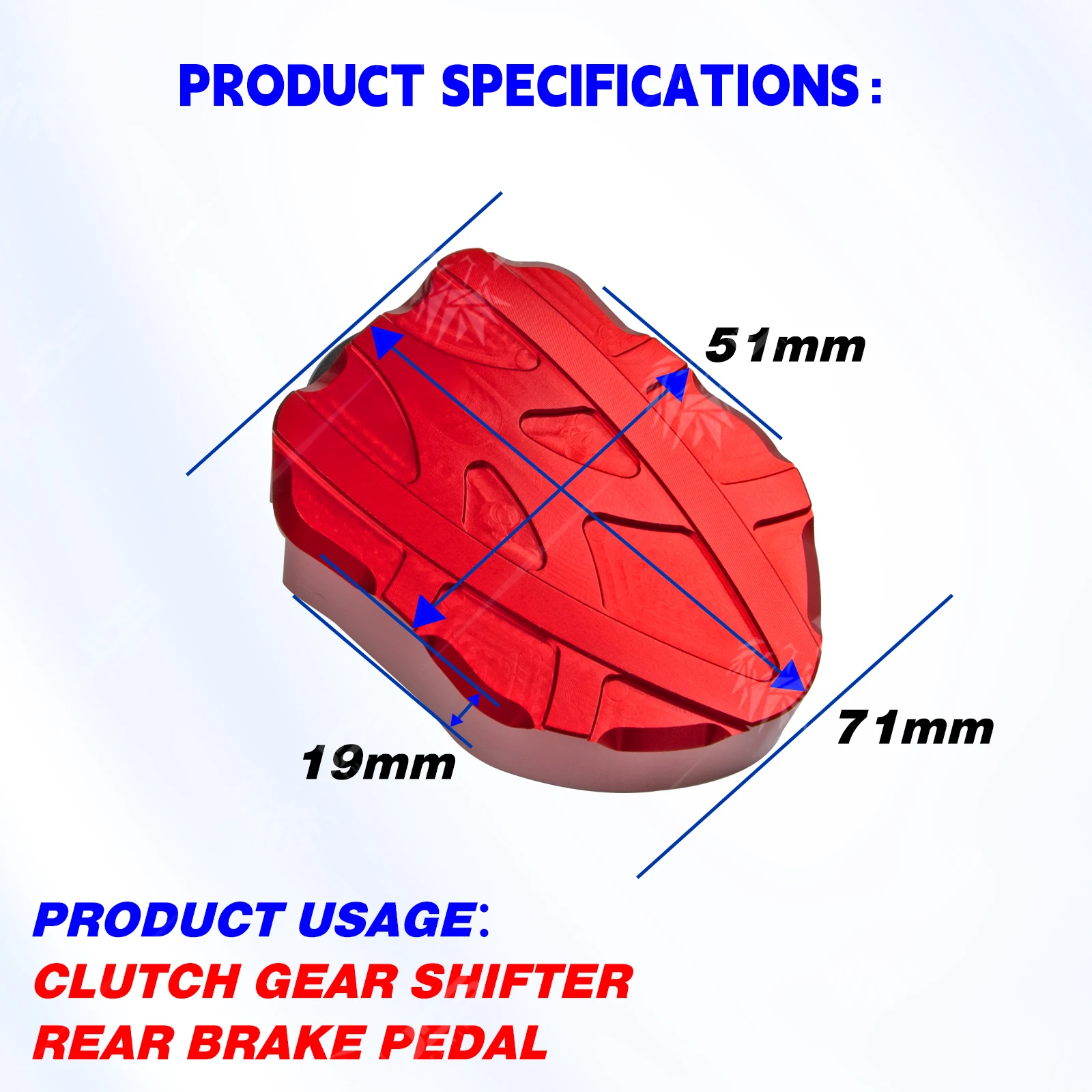For Yamaha YZF-R3/MT-03 Rear Foot Brake Pedal Enlarger Cover Casing Base Pad Motorcycle Accessories Parts view 2