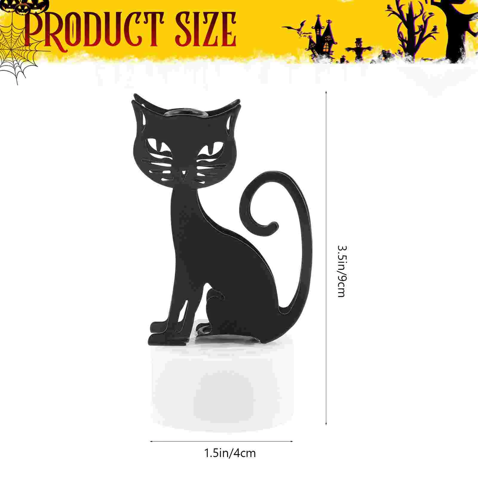 2 Pcs Decor Lamp Halloween Flameless Light Pumpkin Spider Decorations LED Plastic Candles Girly Room