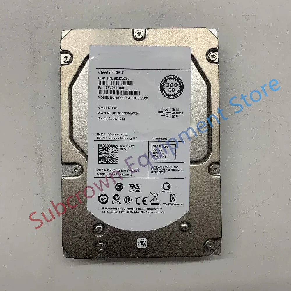 For DELL R720 2950 2900 R910 Server Hard Drive 300G 15K 6GB ST3300657SS HDD