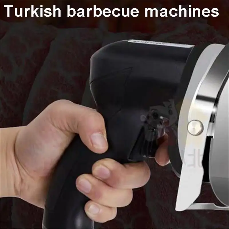 

Handheld Electric Meat Slicer For Turkish Kebab 110v 220v Portable Doner Kebab Cutter BBQ Cutting Machine Two Blades