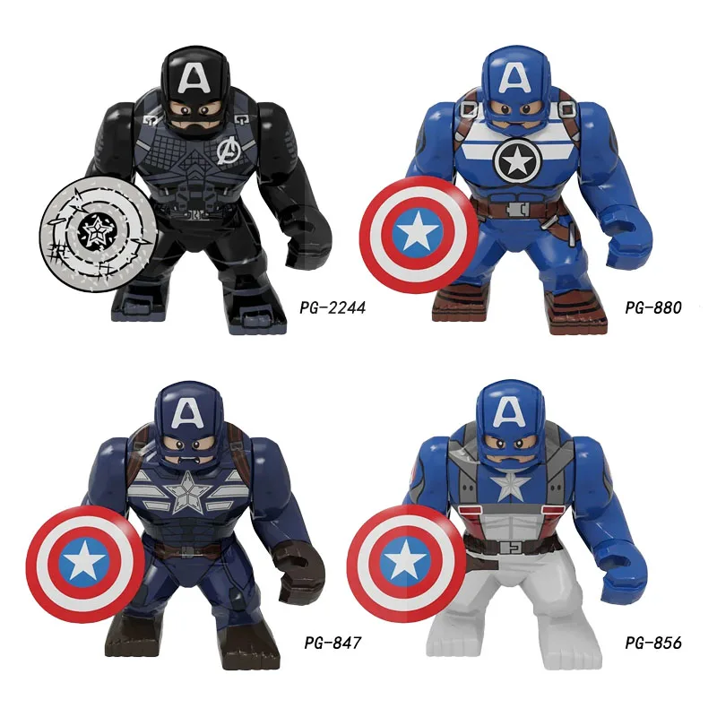 Figuras de bloques de construcción de superhéroes de Marvel para niños, muñecos de bloques de construcción de superhéroes, figuras de juguete DIY, regalo para niños, 4 piezas