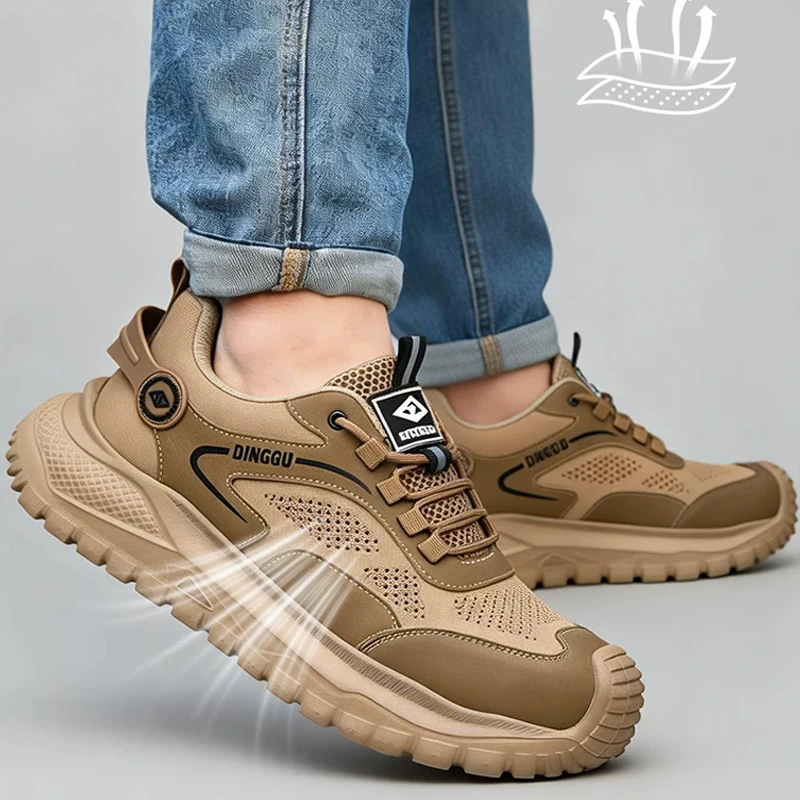 Lightweigh Work Safety Shoes Men Anti-Smash Anti-Puncture Work Shoes Breathable Men Shoes Anti-slip Steel Toe Protection Shoes view 5