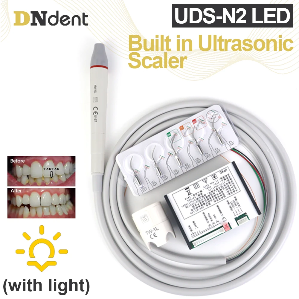 Dental Built in Ultrasonic Scaler N2 LED Fit E*S W**dpecker HW-5L Scaling Handpiece Tips Teeth Whitening Dentistry Tools