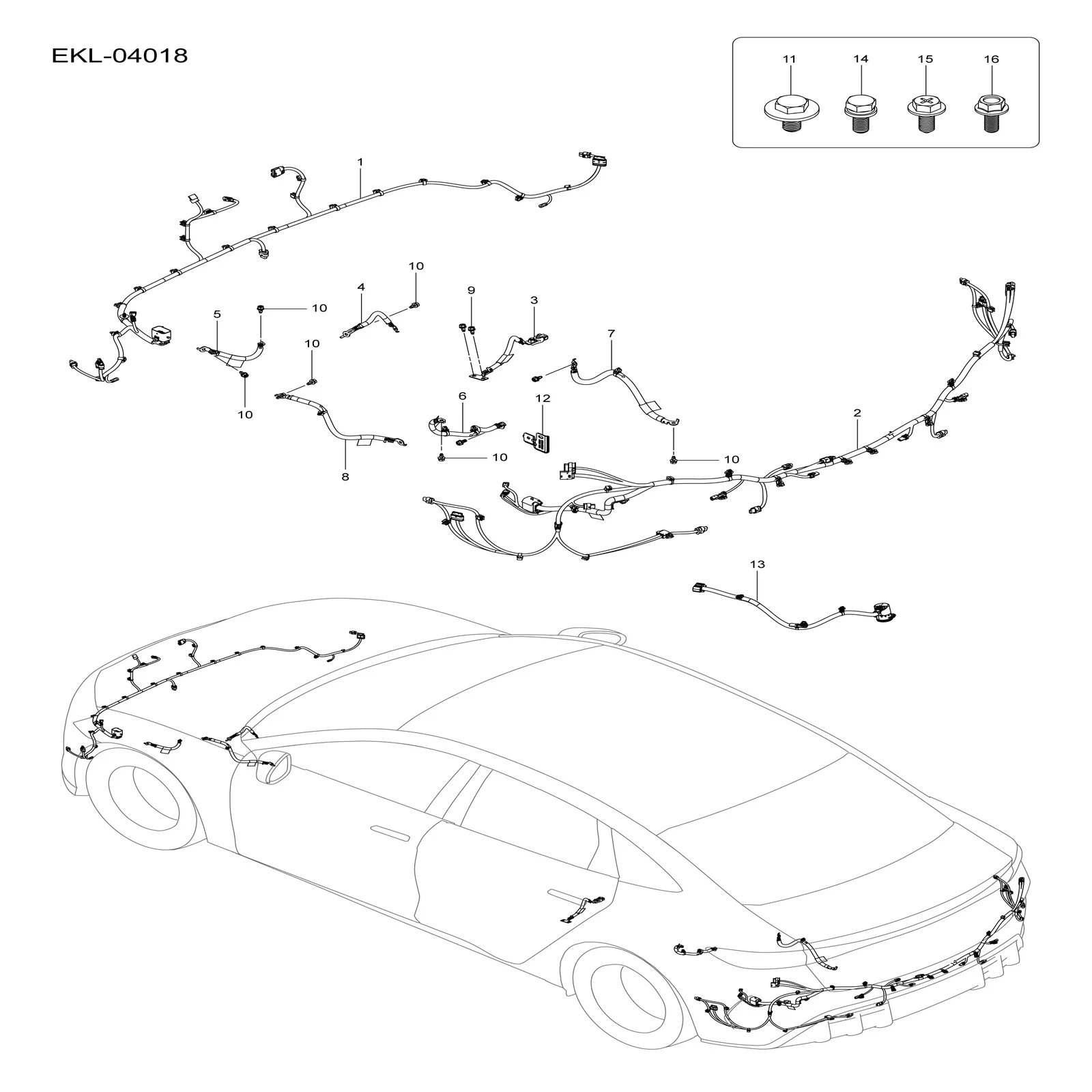 For BYD SEAL Battery Negative Terminal Harness EKEA-4002911A