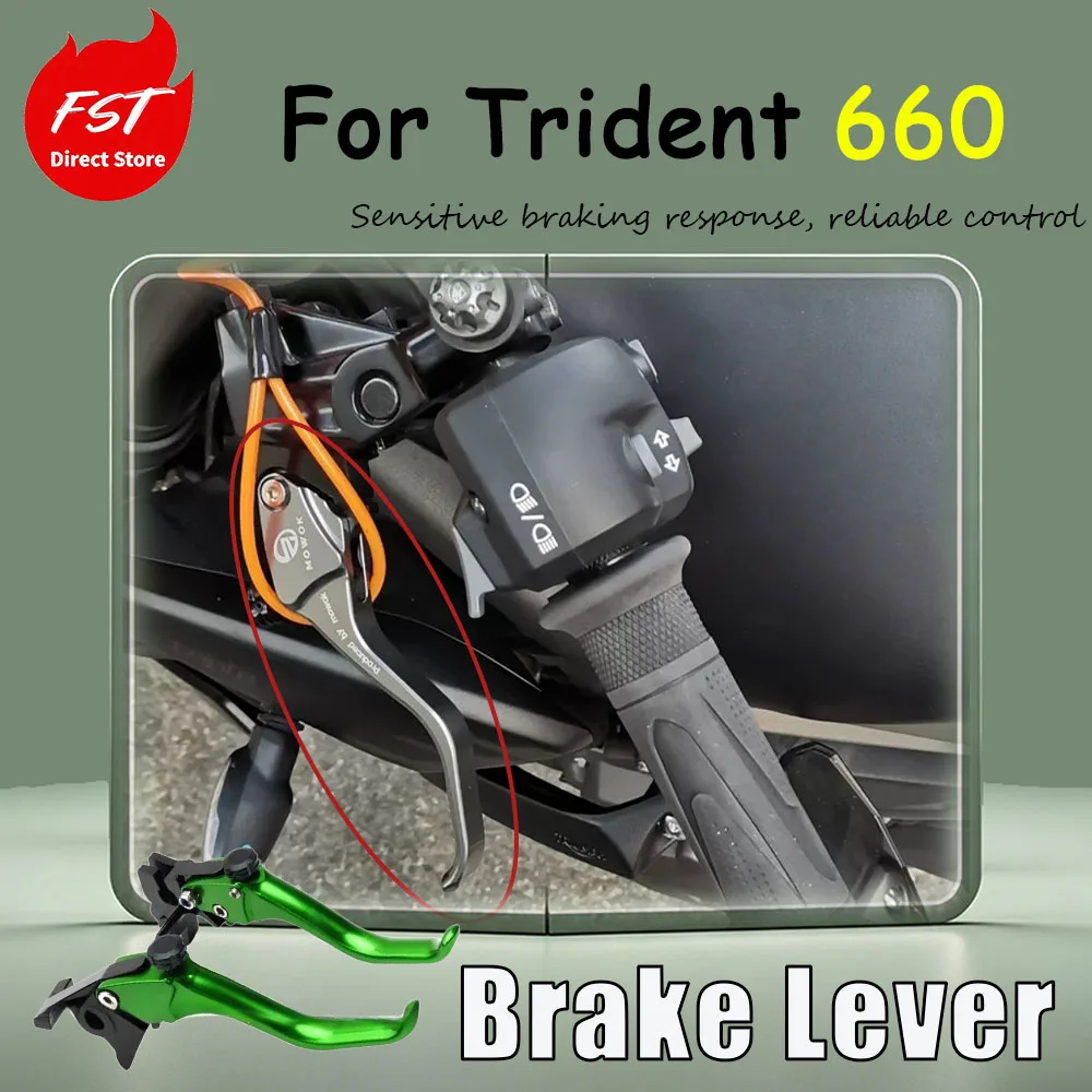 For the Trident 660 special modification accessory - short two-finger brake handle Sensitive braking response, reliable control