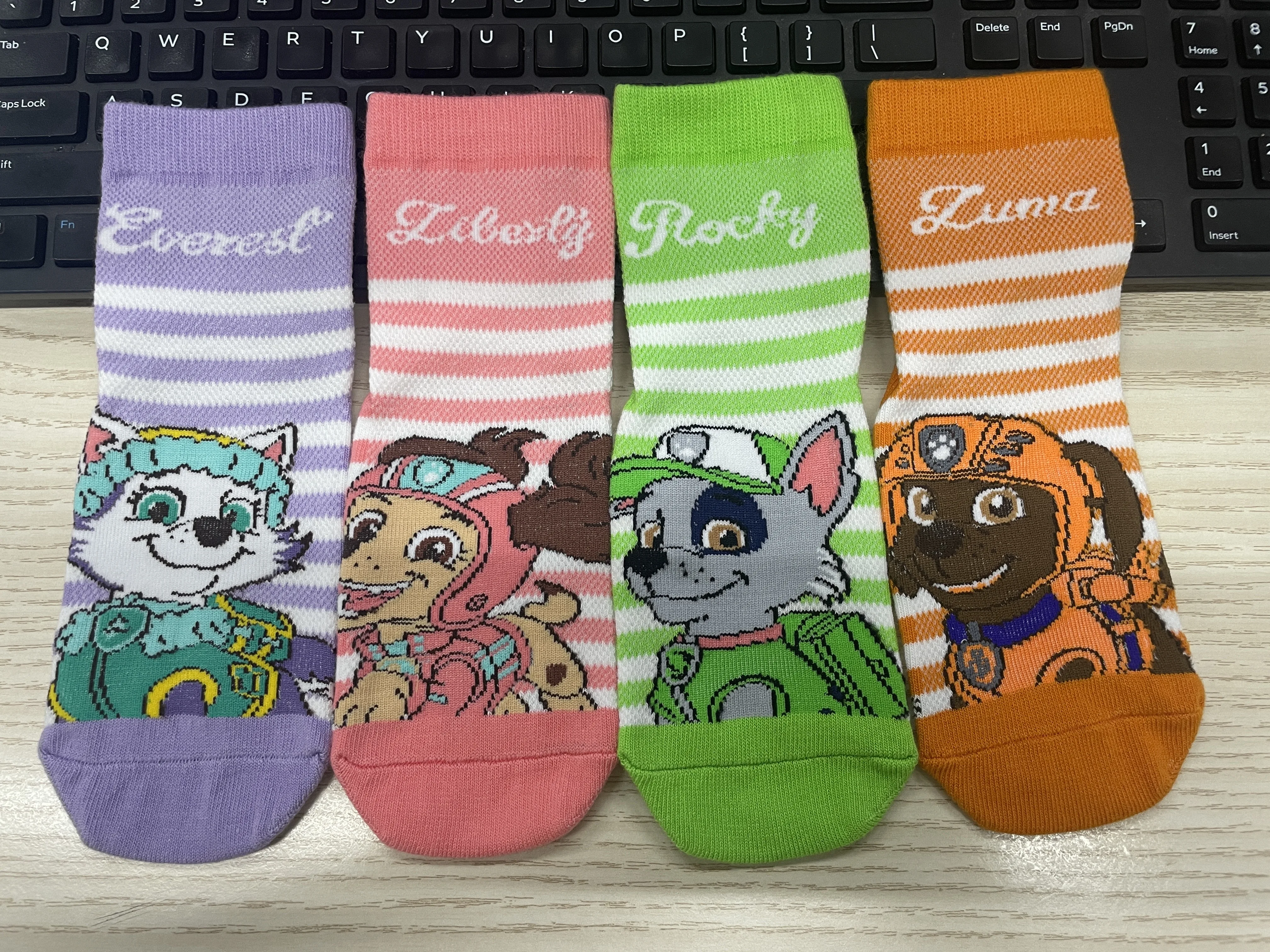 3 زوج/مجموعة حقيقية باو باترول الطفل الجوارب الصبي لطيف جورب قصير 3-7Y الاطفال القطن الكرتون لينة الأطفال لطيف الجوارب للفتيات