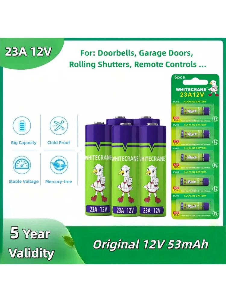 

Original 12V 23A Alkaline Battery Pack A23S 23GA MN21 LRV08 For Doorbell Remote Control Electric Toy Car Watch