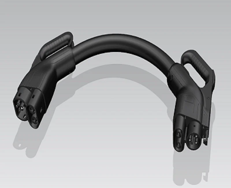 CCS Combo 1 to fast charging adapter ccs2 connector DC cHadeMOcar will charge CCS 1 EV to CCS 2 station