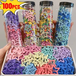 10-100pcs Candy Color Star Hairpin Metal Bb Clips Y2K Baby Side Clip Five-pointed Star Mini Hairpins Children's Hair Accessories