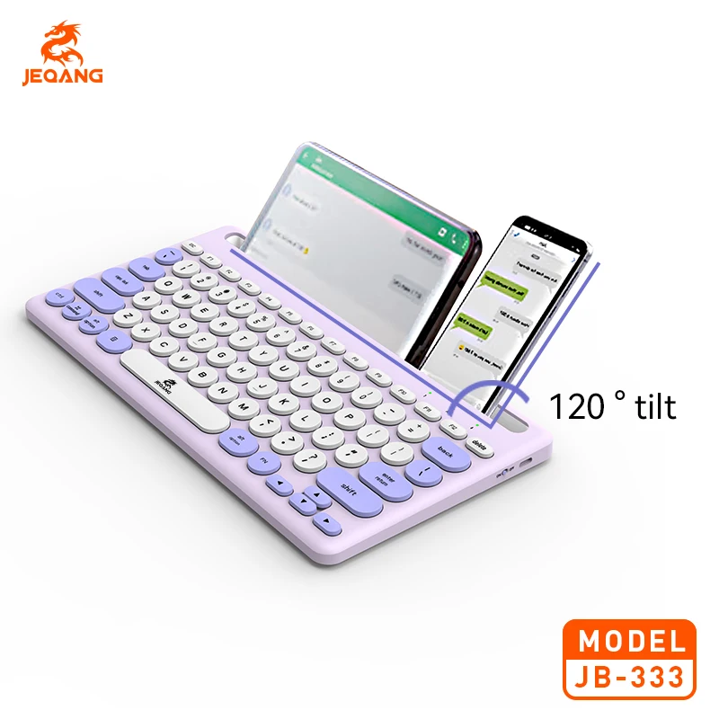 

JEQANG JB-333 dual -model charging wireless bluetooth Charging port type-c keyboard