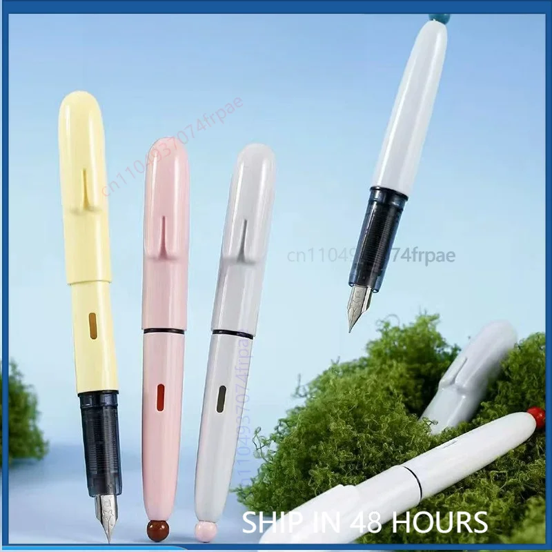 For Japanese PLATINUM Rabbit Mini Fountain Pen Visible Ink Window Anti-dry Cap Instant Ink Flow Kids Student Stationery（2pcs）