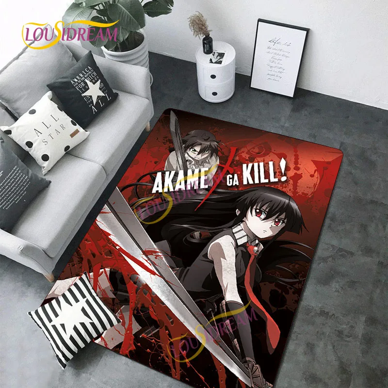 Akame Ga Kill rug living room bedroom decoration floor mat Fantasy Japan animation Children's bedroom bathroom door mat carpet.