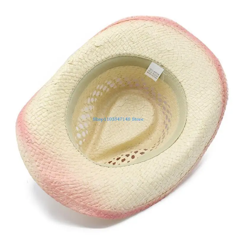 P88B قبعات رعاة البقر الغربية قبعة تنفس قبعة رعاة البقر للجنسين صور الدعائم تنوعا تسلق الجبال قبعة اليدوية راعية البقر قبعة #6