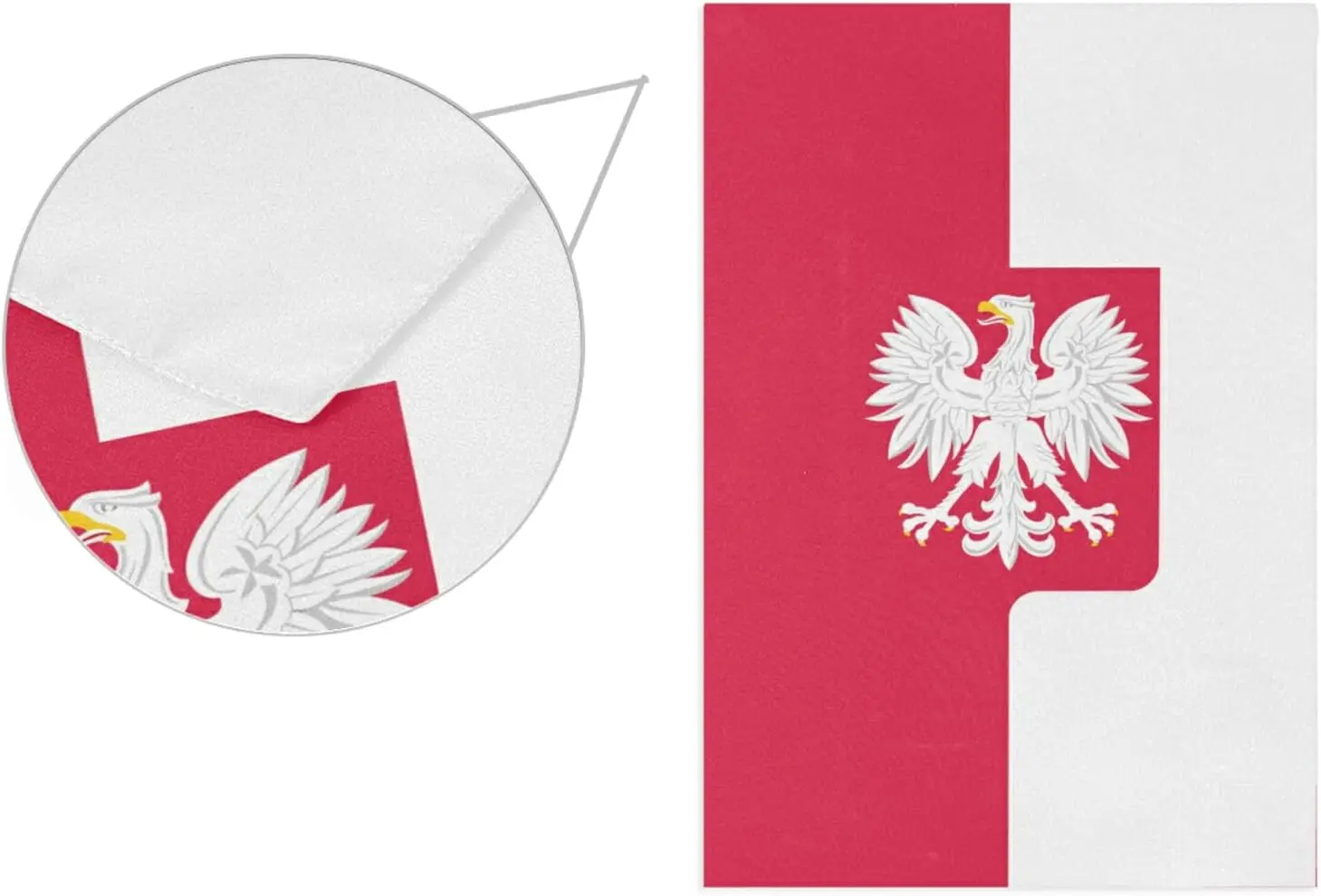 Poland Polish Garden Flag 12x18 Inch vertical Double Sided Outdoor Welcome Flag Yard Flags Decorations