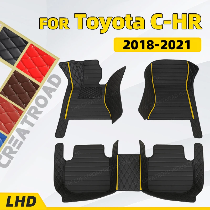 

Автомобильные коврики на заказ для Toyota C-HR, негибридные 2021, автомобильные подушечки для ног, автомобильный ковер, аксессуары для интерьера